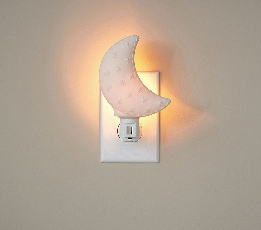 Pottery Barn Kids NEW Ceramic Moon Nightlight (5")